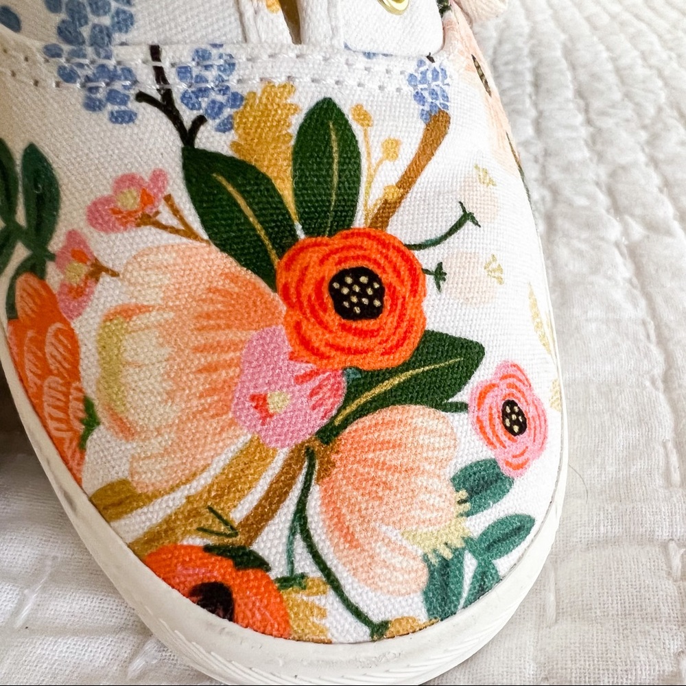 Rifle Paper Co. X Keds Floral Tennis Shoe Flats Gem